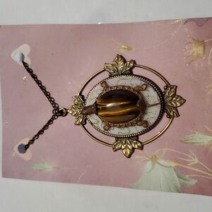 Turtle medallion necklace